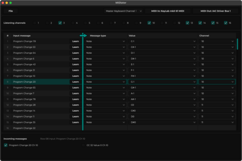 Free MIDI translator software for Giglad